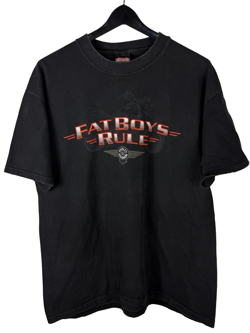 Vintage 1999 Harley Davidson Motorcycles Fat Boys Rule Biker Shirt Size XL